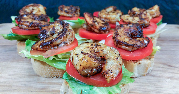 Blackened Shrimp Po Boy Bites Recipe