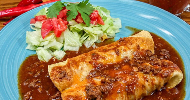 Chili Gravy with Beef Enchiladas Recipe